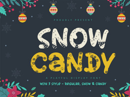 Snow Candy - Playful Display Font preview picture
