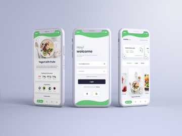 Diet app Plus Website UI Design preview picture