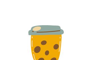 Animation milk tea stamps format GIF, MP4