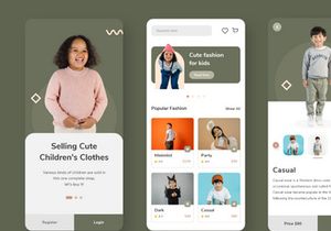 Children Clothing Store Mobile App UI Kit