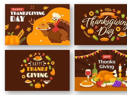 30 Happy Thanksgiving Day Illustration