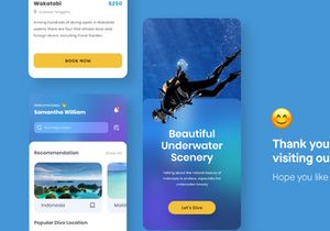 Diving Book Mobile App UI Kit