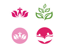 Lotus flower health meditation logo symbol