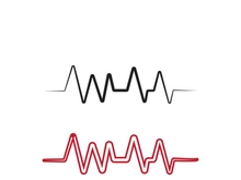 Heart beat pulse line hospital logo