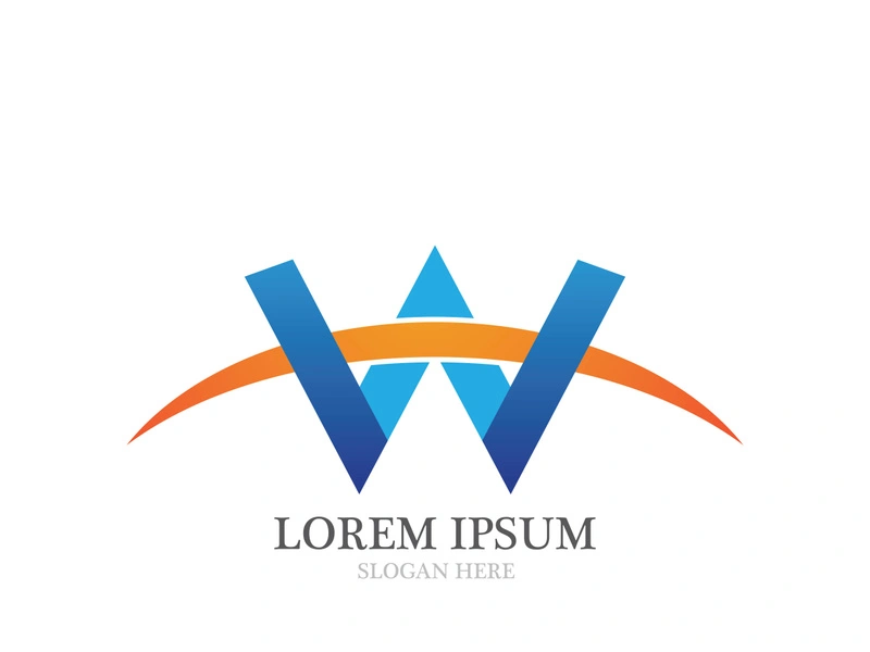 W Letter Logo Template vector illustration design
