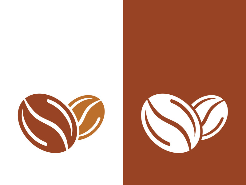 Coffee bean icon vector illustration template