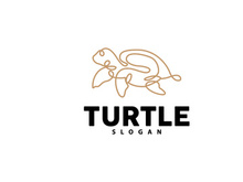 Turtle Logo Design Vector Illustration Symbol Template