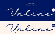 Unline - Handwritten Script Monoline Font