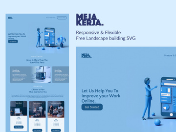Blue Landing Page Template preview picture