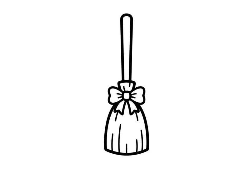 Halloween trick-or-treat candy bag with bow ready for spooky night. Black and white ghost sack for collecting sweets and treats on October 31st.