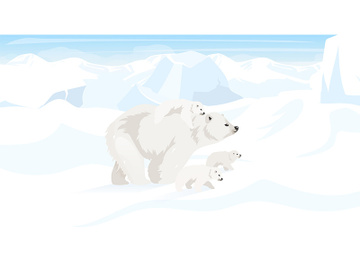 North pole flat vector illustration preview picture
