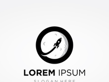 Creative and modern rocket logo,starship launch template.