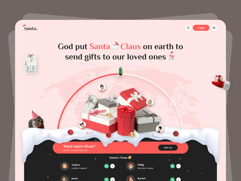 Secret Santa Web App Design