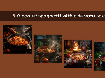 A pan of spaghetti with a tomato sauce preview picture