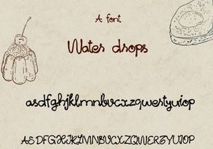 Water Drops – A Fresh & Fluid Handwritten Font