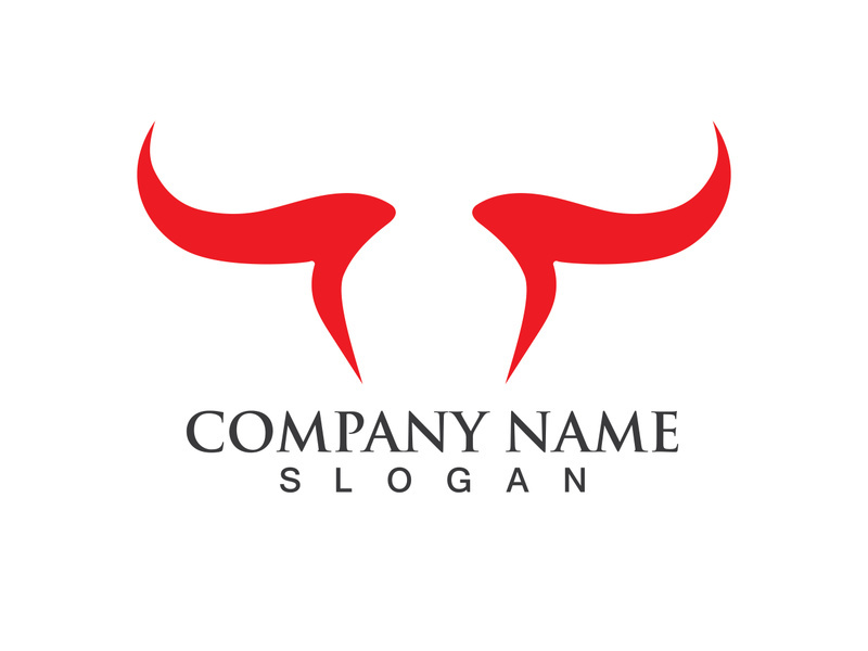 Devil horn vector icon logo design illustration template