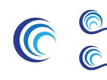 Water wave concept icon vector illustration design template preview picture