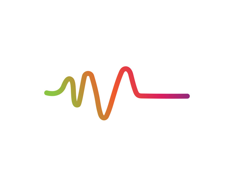 Sound waves vector illustration