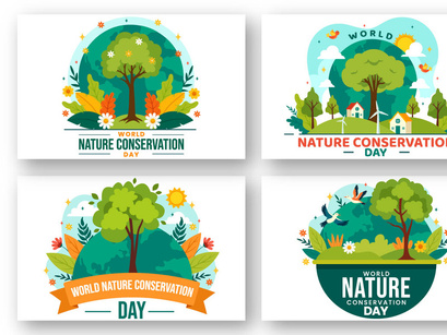 9 World Nature Conservation Day Illustration