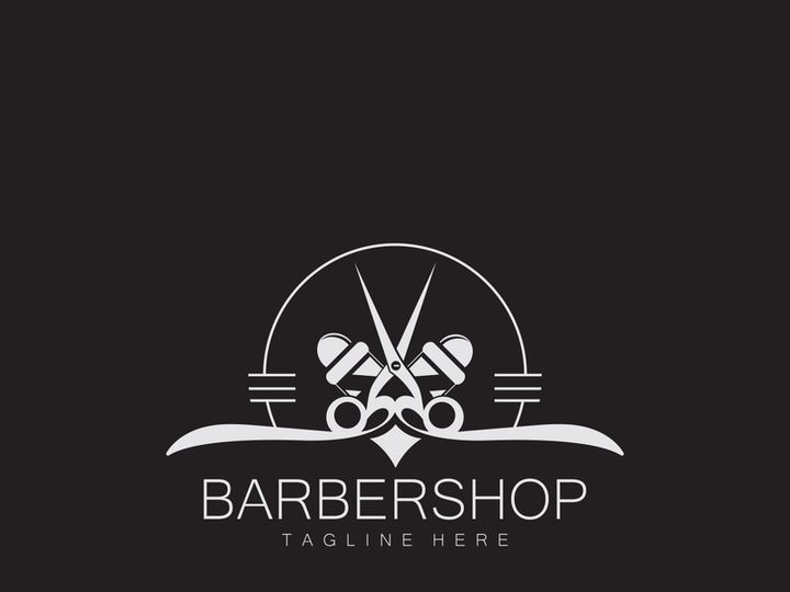 Barber Shop Vintage Element Style logo design