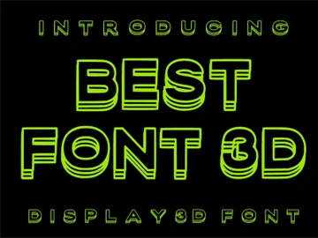 BEST 3D FONT preview picture