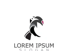Toucan simple logo design image bird vector illustration