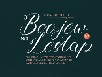 NCL BOOJEW LESTAP - Elegant Script preview picture