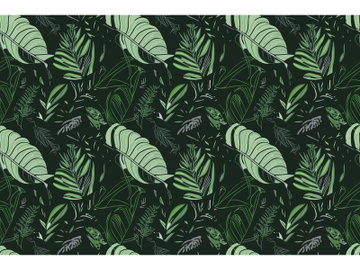 illustration features exotic jungle plants preview picture