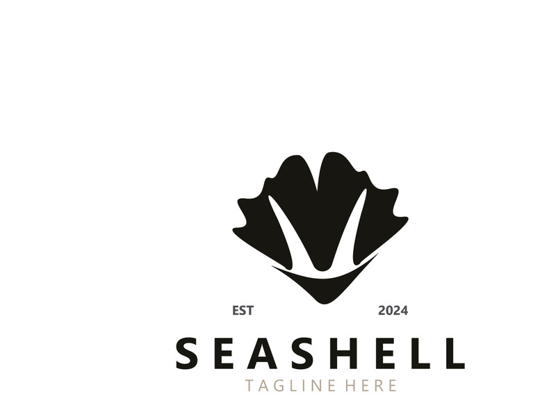 Seashell Logo. Ocean Animals premium quality graphic outline symbols collection