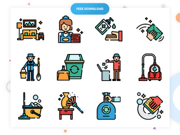 Cleaning Icon Set preview picture