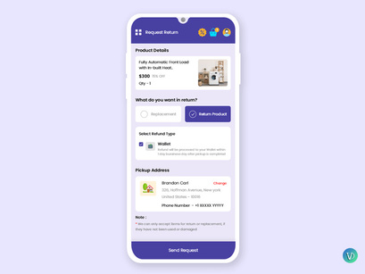 Ecommerce Product Return and Refund Mobile App UI Kit Version 2