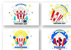 11 National Popcorn Day Illustration