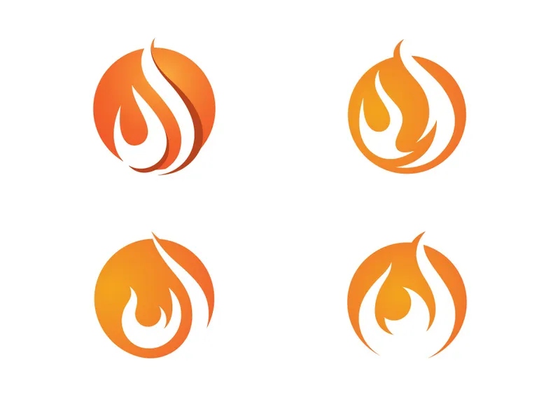 Fire Flame logo designs  Fire logo template  Logo symbol icon