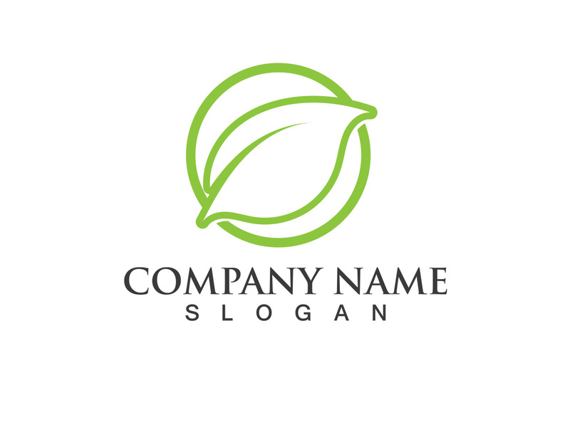 Green leaf logo Vector