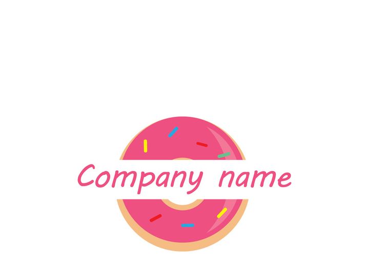 Vector donut logo template. Sweet Tasty Donut . dessert sign  illustration. for cafe  restaurant  stall. Grab and go concept.