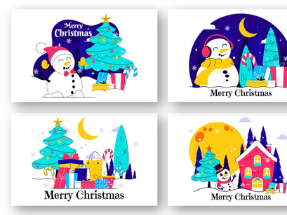 10 Merry Christmas Celebration Illustration