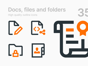 Docs, Files and Folders Icons preview picture