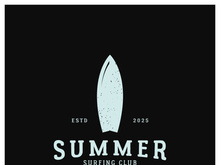 surfing logo with vintage paddle board beach waves, for business, sport, adventure, tourism, vacation