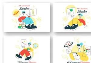 10 VR Classroom Education Illustration