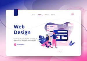 Landing Page Creative Process sets Illustration