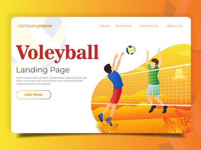 Volleyball - Landing Page Illustration