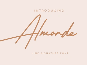 Almonde Signature Font preview picture