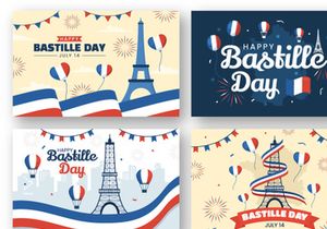 16 Happy Bastille Day Illustration