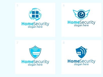 8 Home Security Logo Bundle
