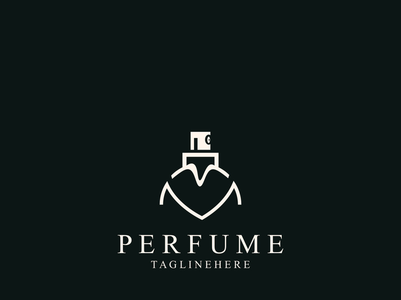 Perfume bottle logo design symbol can be used for business and cosmetic perfume shop template