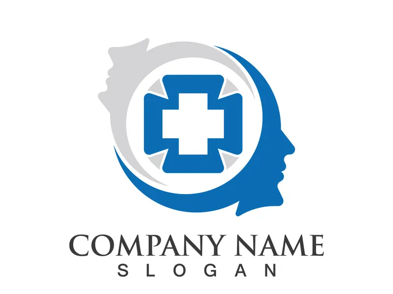 Medical health icon digital logo design vector illustration