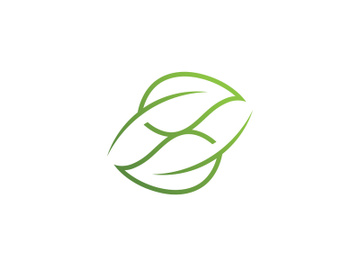 Green leaf  nature element vector logo design preview picture