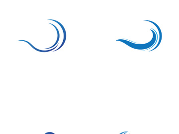 Ocean water wave wave logo design. preview picture