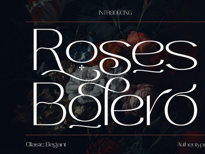 Roses Bolero Elegant Sans Serif