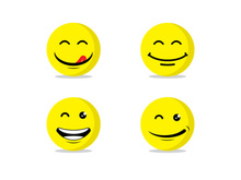 Smile emote Vector Template Design